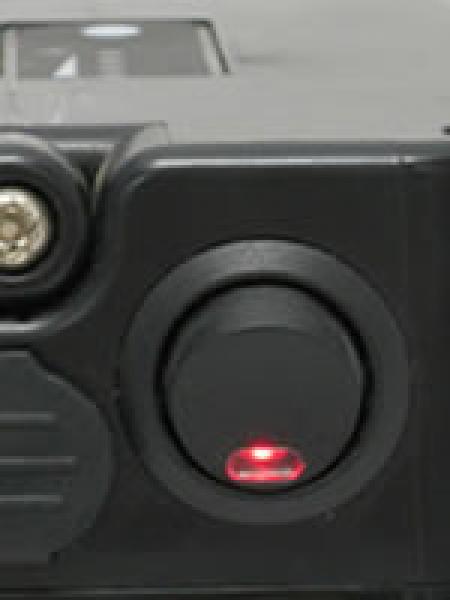 The power on/off button is set on the battery base.